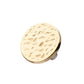 14Kt Yellow Gold Internally Threaded Hammered Disk Top Dermal