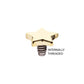 14Kt Yellow Gold Internally Threaded Star Top Dermal