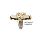14Kt Yellow Gold Internally Threaded Prong Set 7-Gem Flower Top Dermal