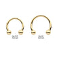 14Kt-Yellow Gold Circular Barbell with One Side Internally Threaded and One Side Fixed Ball End