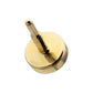 14Kt Yellow Gold M0.8 Internally Threaded Bezel Set 2mm Round Gem Top