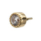 14Kt Yellow Gold M0.8 Internally Threaded Milgrain Edge Round Gem Top