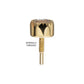 14Kt Yellow Gold M0.8 Internally Threaded Milgrain Edge Round Gem Top