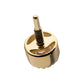 14Kt Yellow Gold M0.8 Internally Threaded Milgrain Edge Round Gem Top