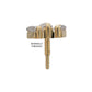 14Kt Yellow Gold M0.8 Internally Threaded Prong Set Triple Baguette Cluster Top