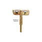 14Kt Yellow Gold M0.8 Internally Threaded Prong Set Trinity Round Gem Top