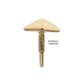 14Kt Yellow Gold M0.8 Internally Threaded Pyramid Top