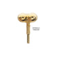 14Kt Yellow Gold M0.8 Internally Threaded Trinity Ball Top