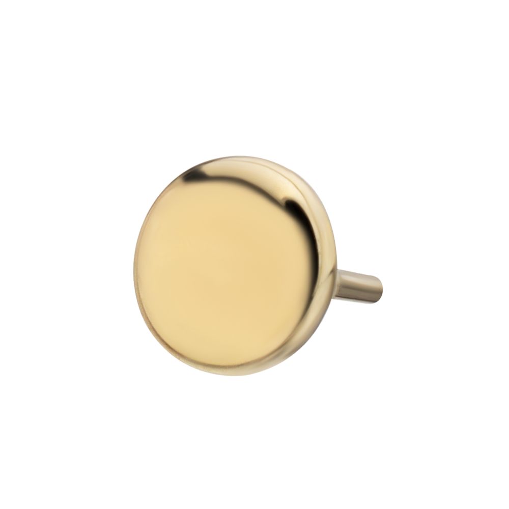 14Kt Yellow Gold M0.8 Internally Threaded Disc Top
