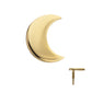 14Kt Yellow Gold M0.8 Internally Threaded Crescent Moon Top