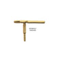 14Kt Yellow Gold M0.8 Internally Threaded Cross Top