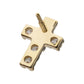 14Kt Yellow Gold M0.8 Internally Threaded Pave Gem Cross Top
