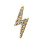 14Kt Yellow Gold M0.8 Internally Threaded Pave Gem Lightning Bolt Top