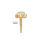 14Kt Yellow Gold M0.8 Internally Threaded Milgrain Edge Round Opal Top