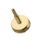 14Kt Yellow Gold M0.8 Internally Threaded Milgrain Edge Round Opal Top