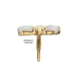 14Kt Yellow Gold M0.8 Internally Threaded 3-Cluster Marquise Opal Fan Top