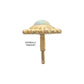 14Kt Yellow Gold M0.8 Internally Threaded Beaded Flower Opal Top