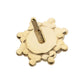 14Kt Yellow Gold M0.8 Internally Threaded Beaded Flower Opal Top