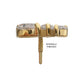 14Kt Yellow Gold M0.8 Internally Threaded Staggered Triple Marquise Cluster Top