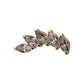 14Kt Yellow Gold M0.8 Internally Threaded Five-Gem Staggered Marquise Cluster Top