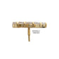 14Kt Yellow Gold M0.8 Internally Threaded Five-Gem Staggered Marquise Cluster Top