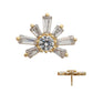 14Kt Yellow Gold M0.8 Internally Threaded Sunray Cluster Top