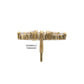 14Kt Yellow Gold M0.8 Internally Threaded Crown Baguette Cluster Top