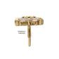 14Kt Yellow Gold M0.8 Internally Threaded Celestial Cluster Top