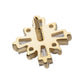14Kt Yellow Gold M0.8 Internally Threaded Celestial Cluster Top