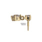 14Kt Yellow Gold M0.8 Internally Threaded Double 4-Prong Gem Dangle Top