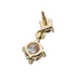 14Kt Yellow Gold M0.8 Internally Threaded Double 4-Prong Gem Dangle Top