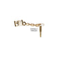 14Kt Yellow Gold M0.8 Internally Threaded Curved Bar Top with 4-Prong Gem Chain Dangle