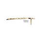 14Kt Yellow Gold M0.8 Internally Threaded Crescent Moon Top with Dangle Star
