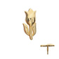 14Kt Yellow Gold M0.8 Internally Threaded Tulip Flower Top