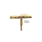 14Kt Yellow Gold M0.8 Internally Threaded Tulip Flower Top