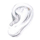14kt Gold Threadless with 1.5mm 3-Prong Set Clear CZ Crescent Moon Top
