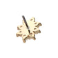 14Kt Yellow Gold Threadless "Regalia Oval" CZ Gem Flower Top