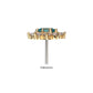 14Kt Yellow Gold Threadless "Regalia Oval" CZ Gem Flower Top