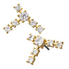 14kt Yellow Gold Capricorn Constellation Threadless Top with 4mm Center Clear CZ Gem and Five 3mm Clear CZ Side Gems