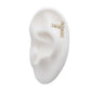 14kt Yellow Gold Capricorn Constellation Threadless Top with 4mm Center Clear CZ Gem and Five 3mm Clear CZ Side Gems
