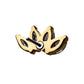 14Kt Gold Threadless with 4 Marquise Clear CZ Top