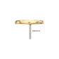 14Kt Gold Threadless Milgrain Edge Crescent Moon Top with Pave CZ Gem