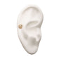 14Kt Yellow Gold Threadless with Multi-Prong Set Clear Gem Cut Out Circle Top