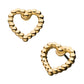 14Kt Yellow Gold Threadless  Heart Beads Top