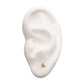 14Kt Yellow Gold Threadless with Clear Gem Triangle Top