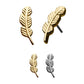 14Kt Gold Threadless with Aria Leaf Top