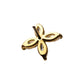 14kt Yellow Gold Threadless 4-Clear Gem Flower Top