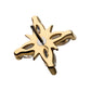 14Kt Yellow Gold Threadless with Prong Set 4-Clear CZ Cross Top