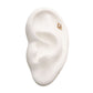 14Kt Yellow Gold Threadless with Big & Small Clear Gem & Tri-bead Top