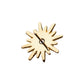 14Kt Yellow Gold Threadless with Star Clear CZ Top